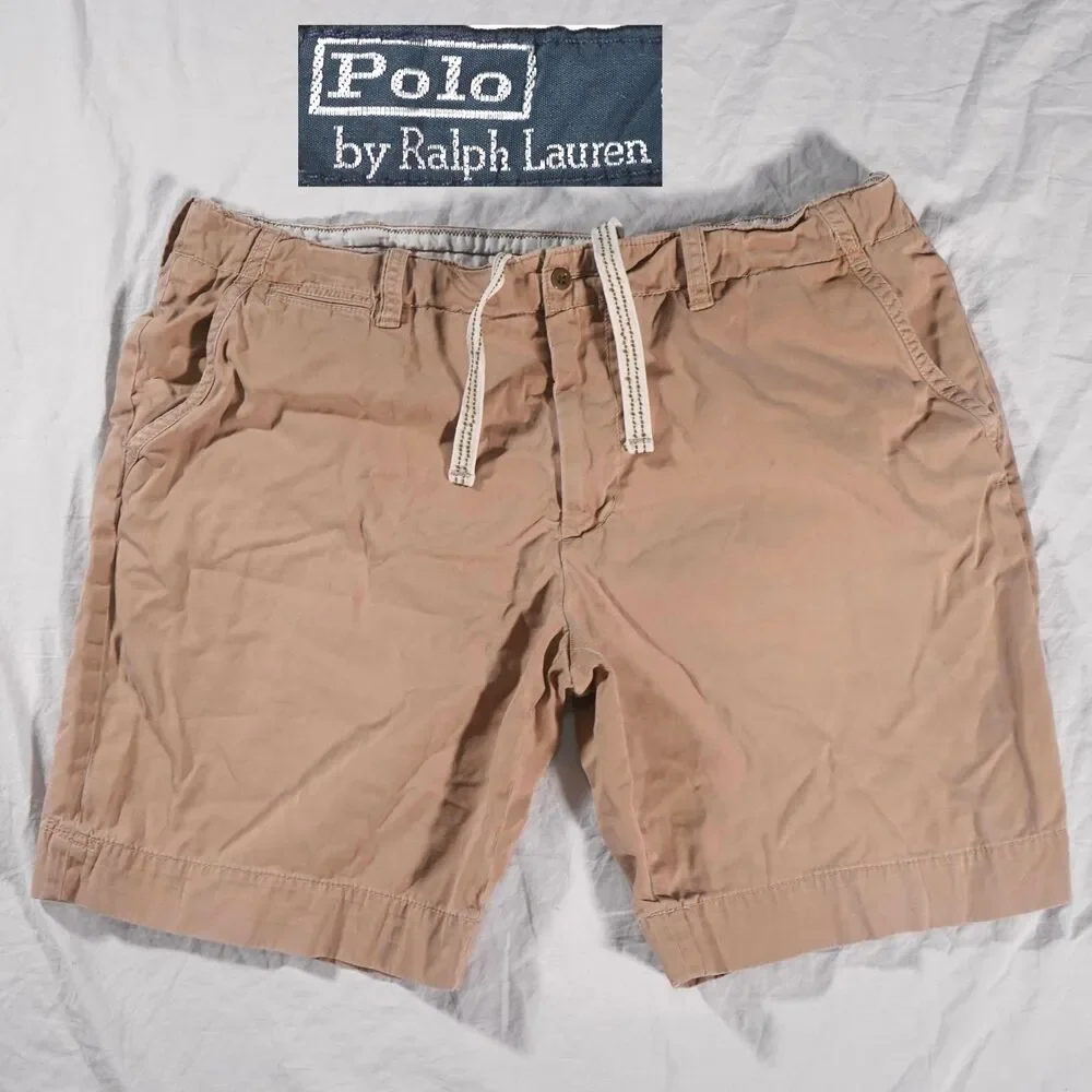 Vintage Polo Ralph Lauren Cargo Shorts Drawstring Brown Men's 42